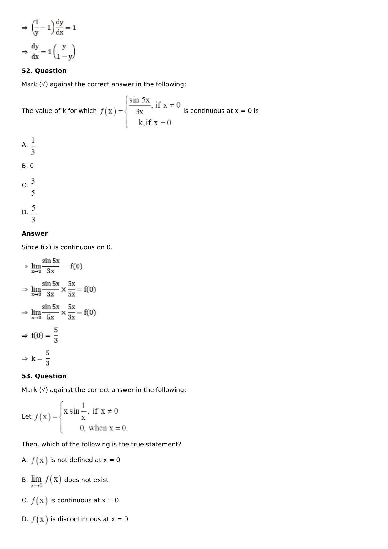 Chapter 11: Applications of Derivatives Solutions: RS Aggarwal Class 12 Solutions  - Page 166