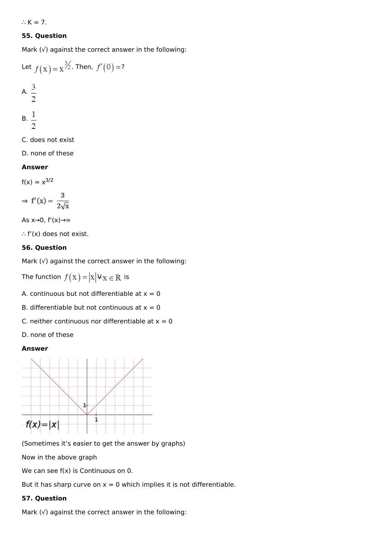Chapter 11: Applications of Derivatives Solutions: RS Aggarwal Class 12 Solutions  - Page 168