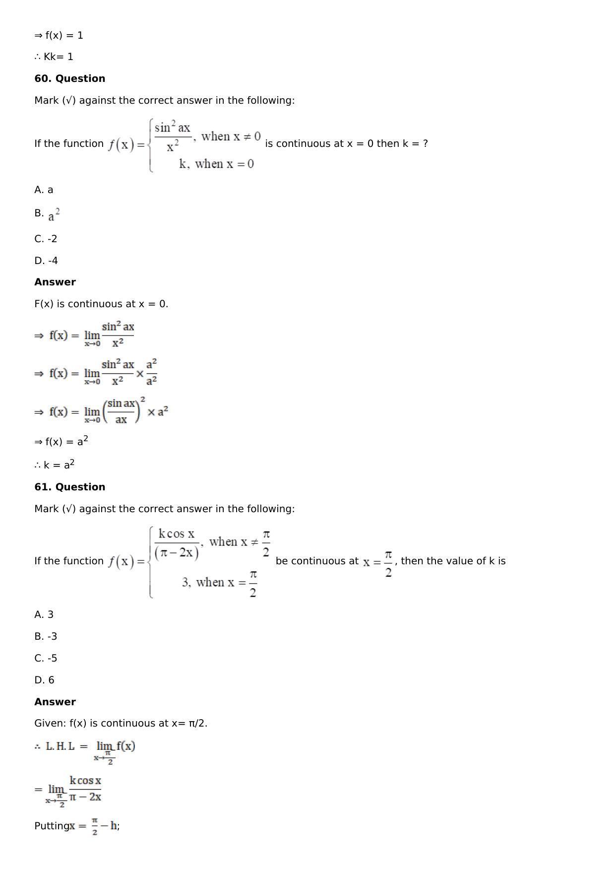 Chapter 11: Applications of Derivatives Solutions: RS Aggarwal Class 12 Solutions  - Page 171