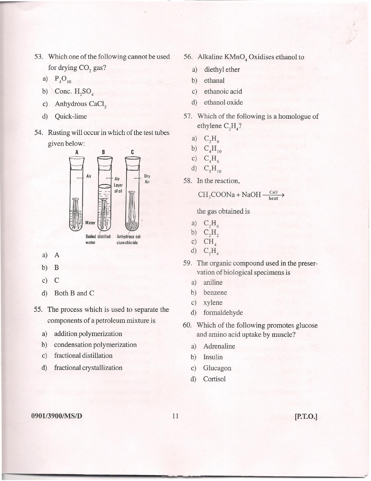 APJEE Mathematics & Science 2009 Question Paper - Page 10