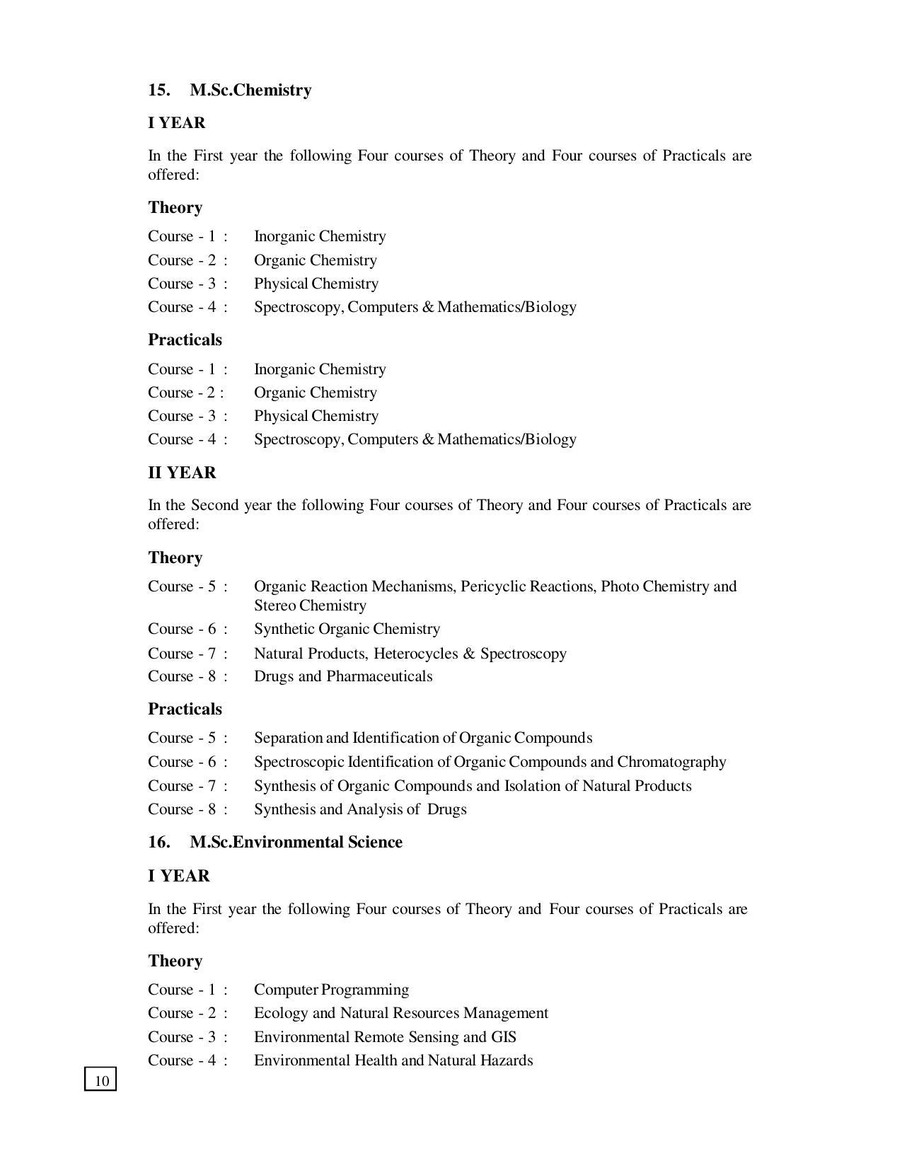 Dr. B.R. Ambedkar Open University (BRAOU) Hyderabad PG Prospectus - Page 14