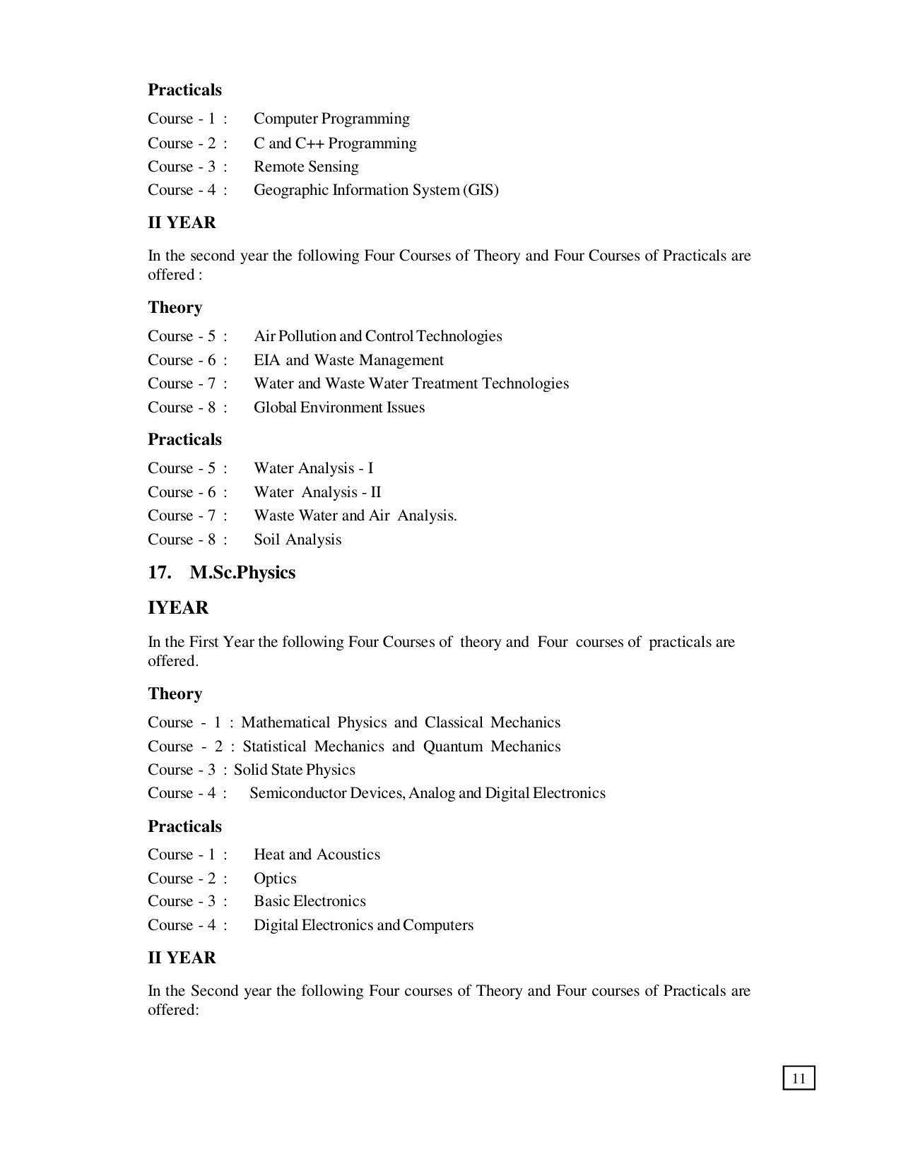 Dr. B.R. Ambedkar Open University (BRAOU) Hyderabad PG Prospectus - Page 15