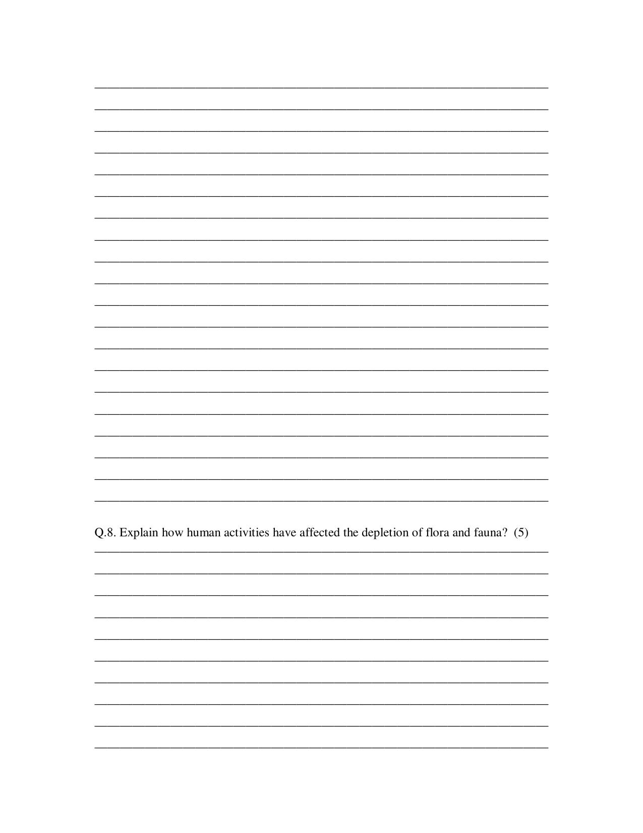 CBSE Worksheets for Class 10 Social Science Geography Forest and Wildlife Resources Assignment 1 - Page 3