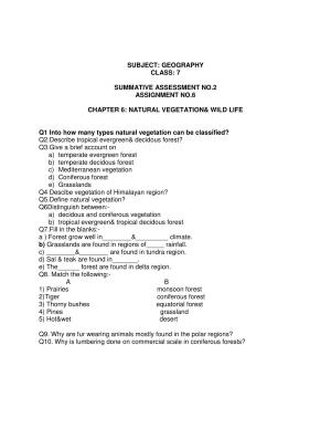 CBSE Worksheets for Class 7 Geography Assignment 14