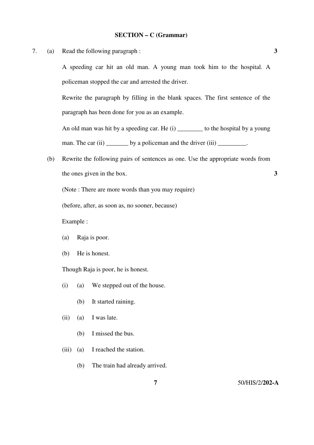 NIOS April 2015 Class 10 English Question Paper - Page 7