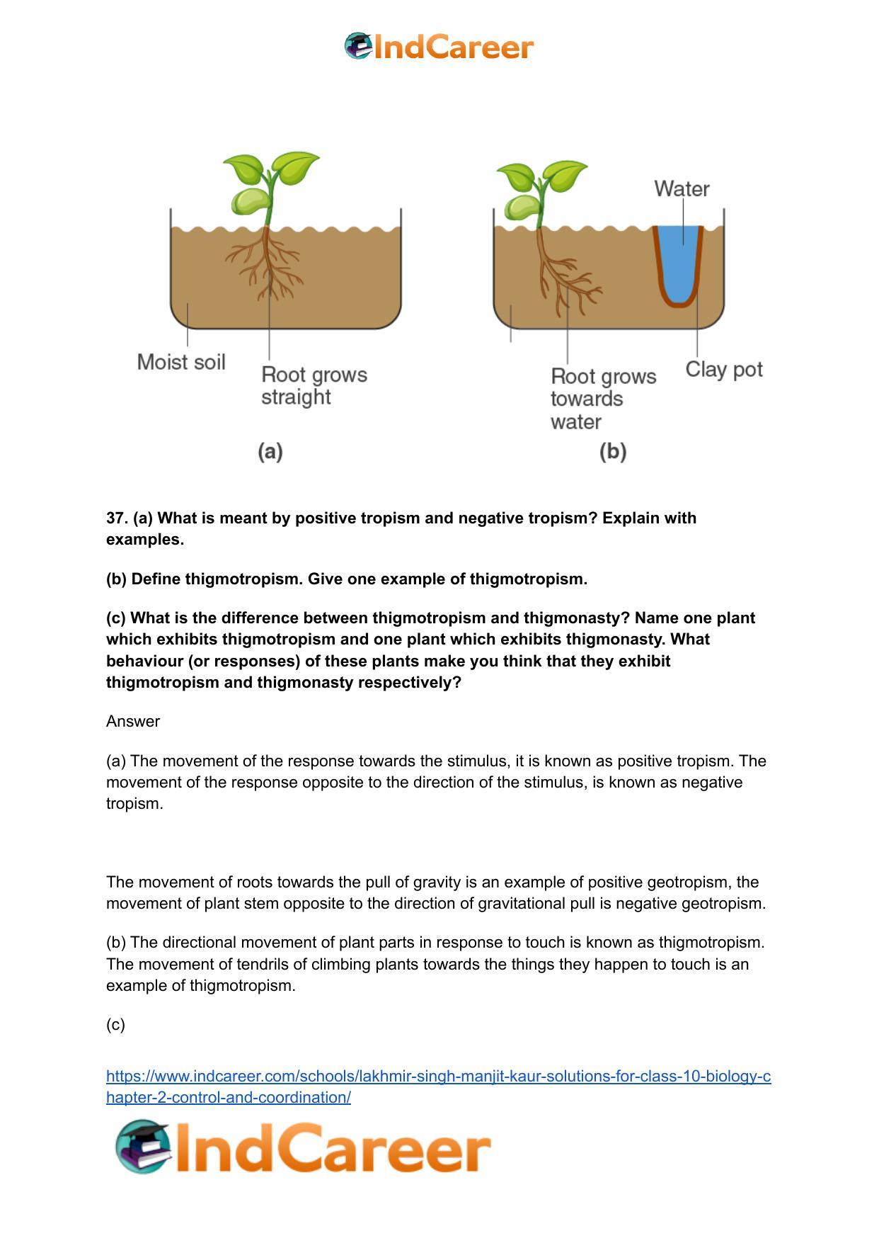 Lakhmir Singh Manjit Kaur Solutions for Class 10 Biology: Chapter 2- Control And Coordination - Page 17