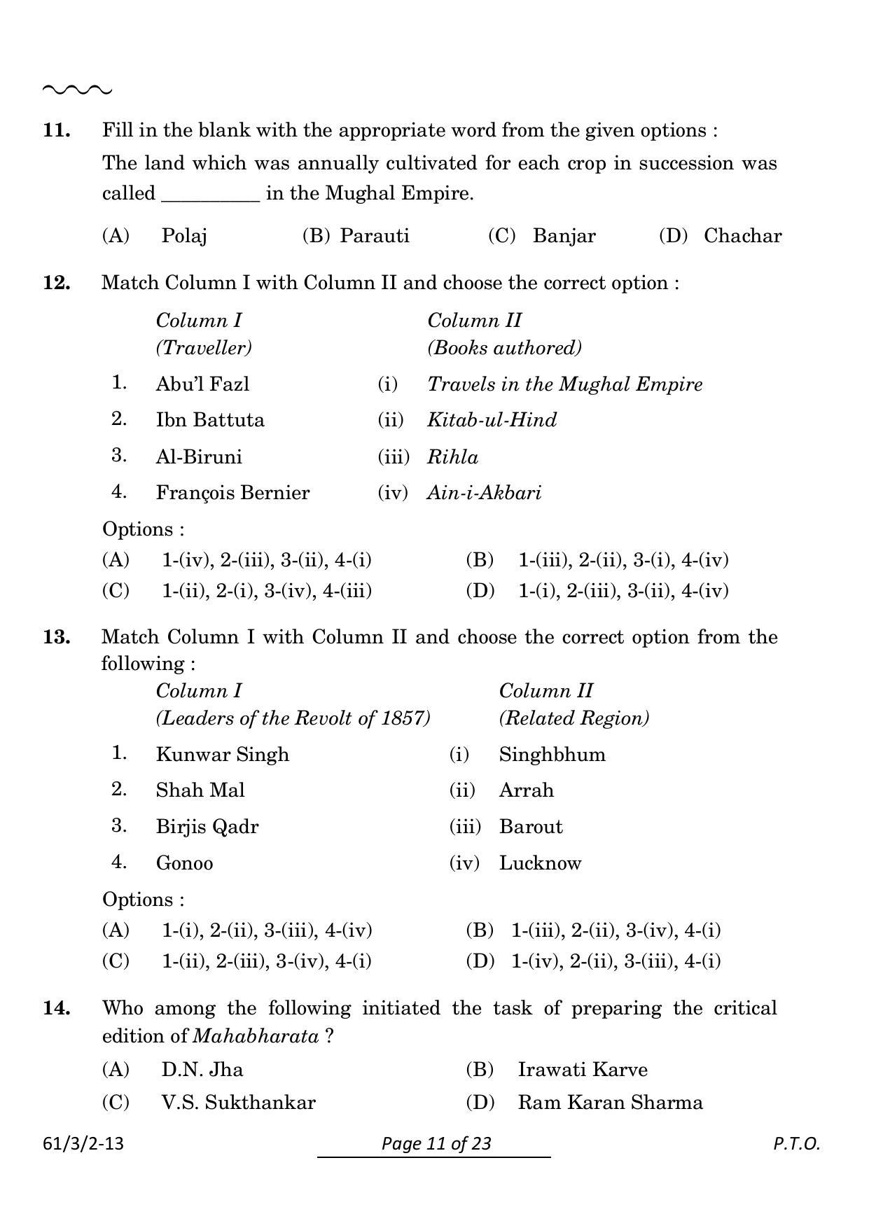CBSE Class 12 61-3-2 History 2024 Question Paper - Page 11