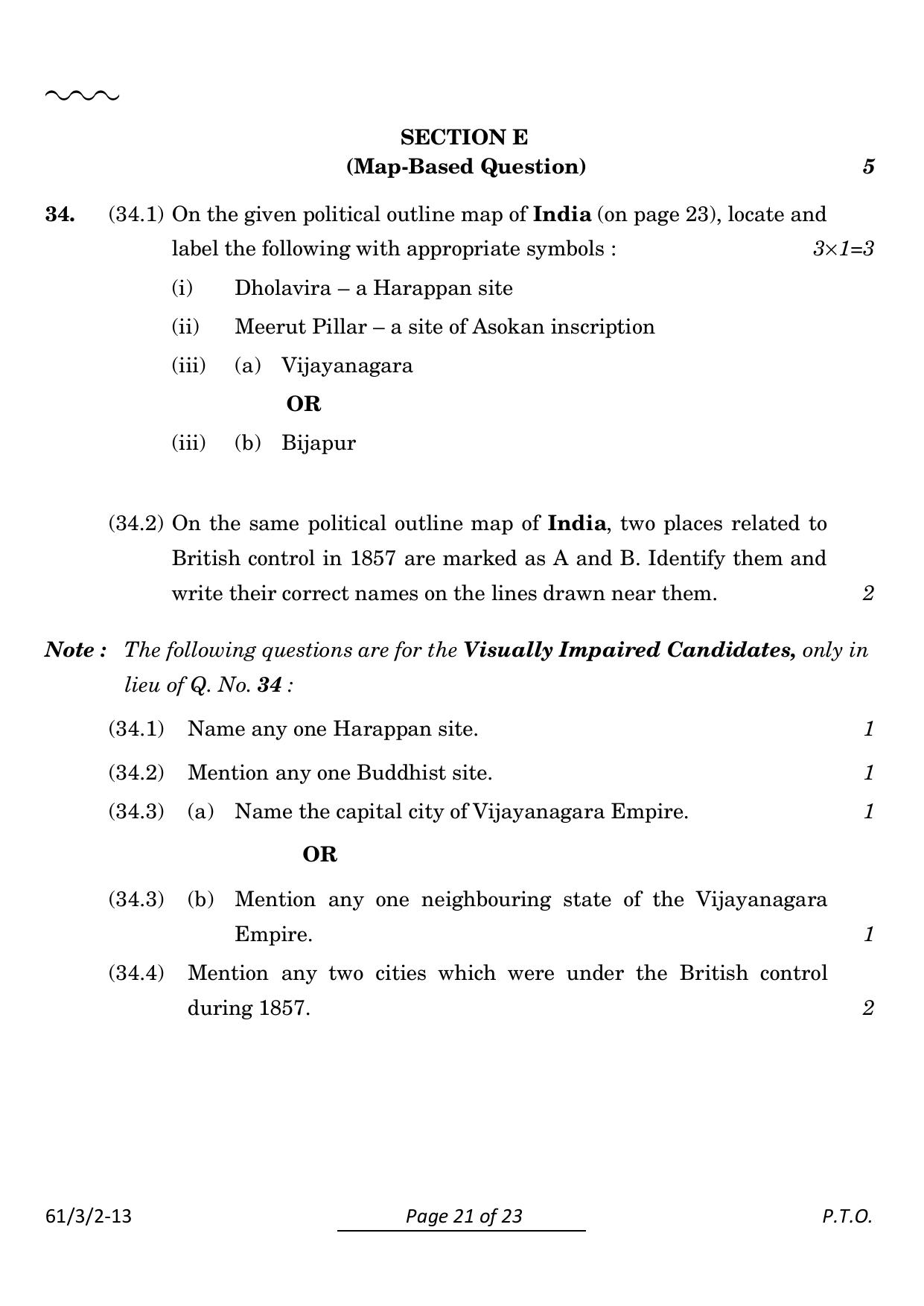 CBSE Class 12 61-3-2 History 2024 Question Paper - Page 21