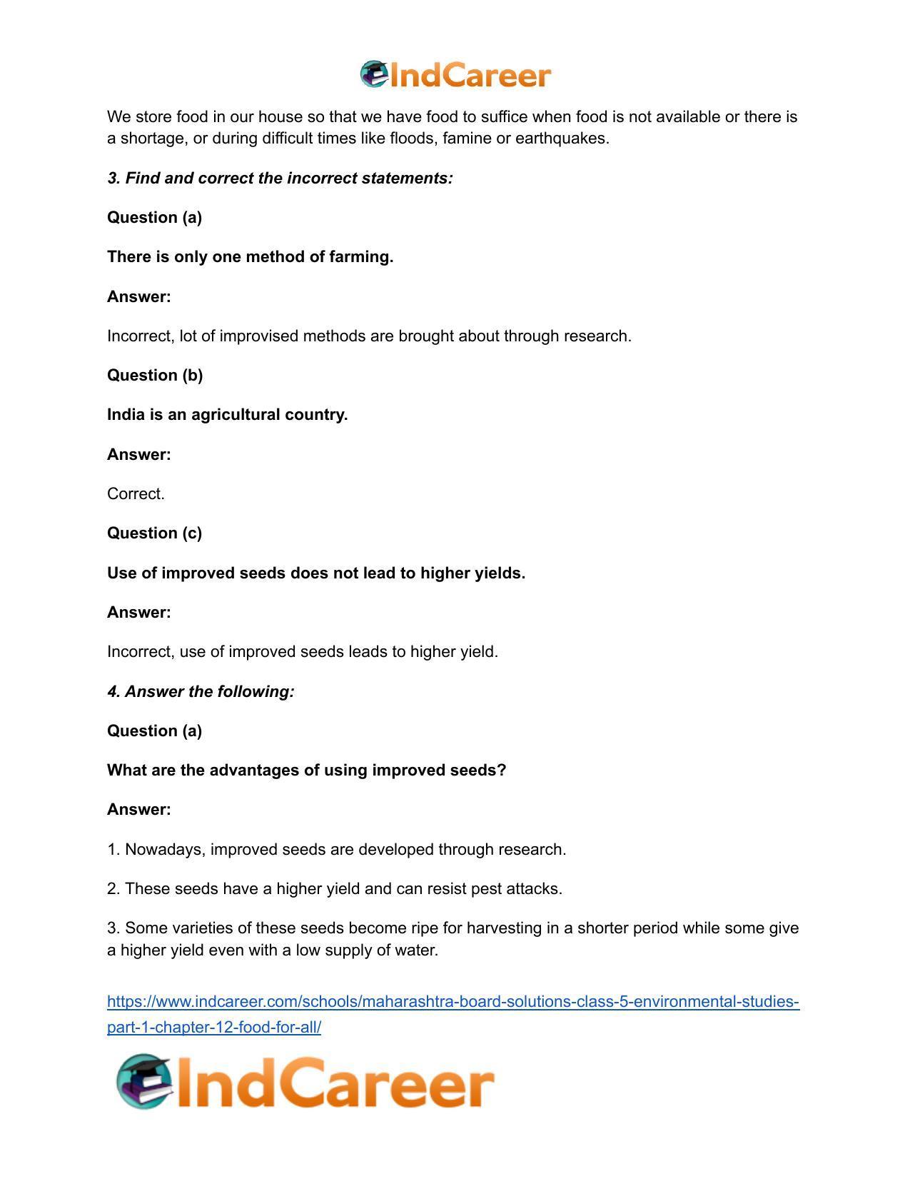 Maharashtra Board Solutions Class 5-Environmental Studies (Part 1): Chapter 12- Food for All - Page 3