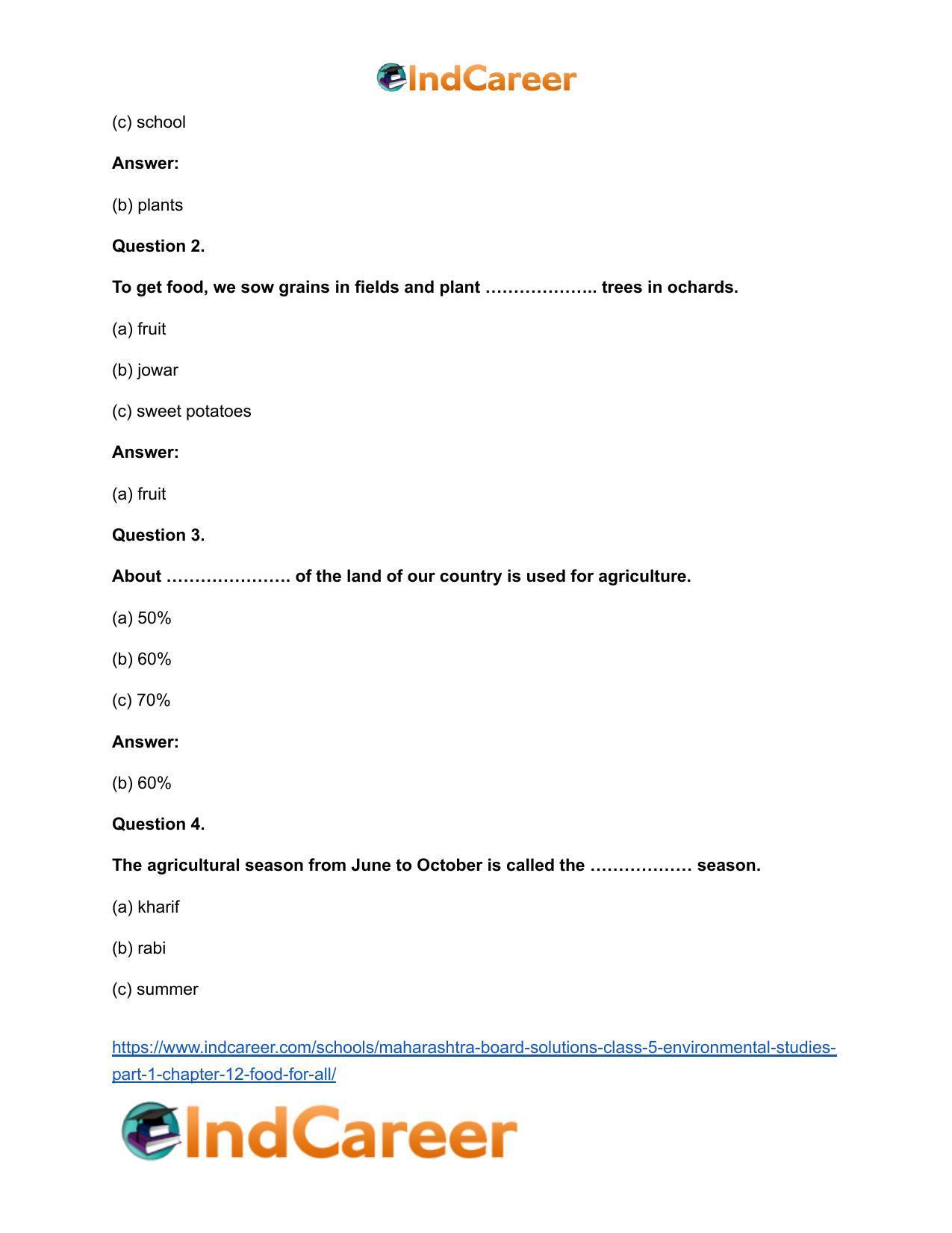Maharashtra Board Solutions Class 5-Environmental Studies (Part 1): Chapter 12- Food for All - Page 7