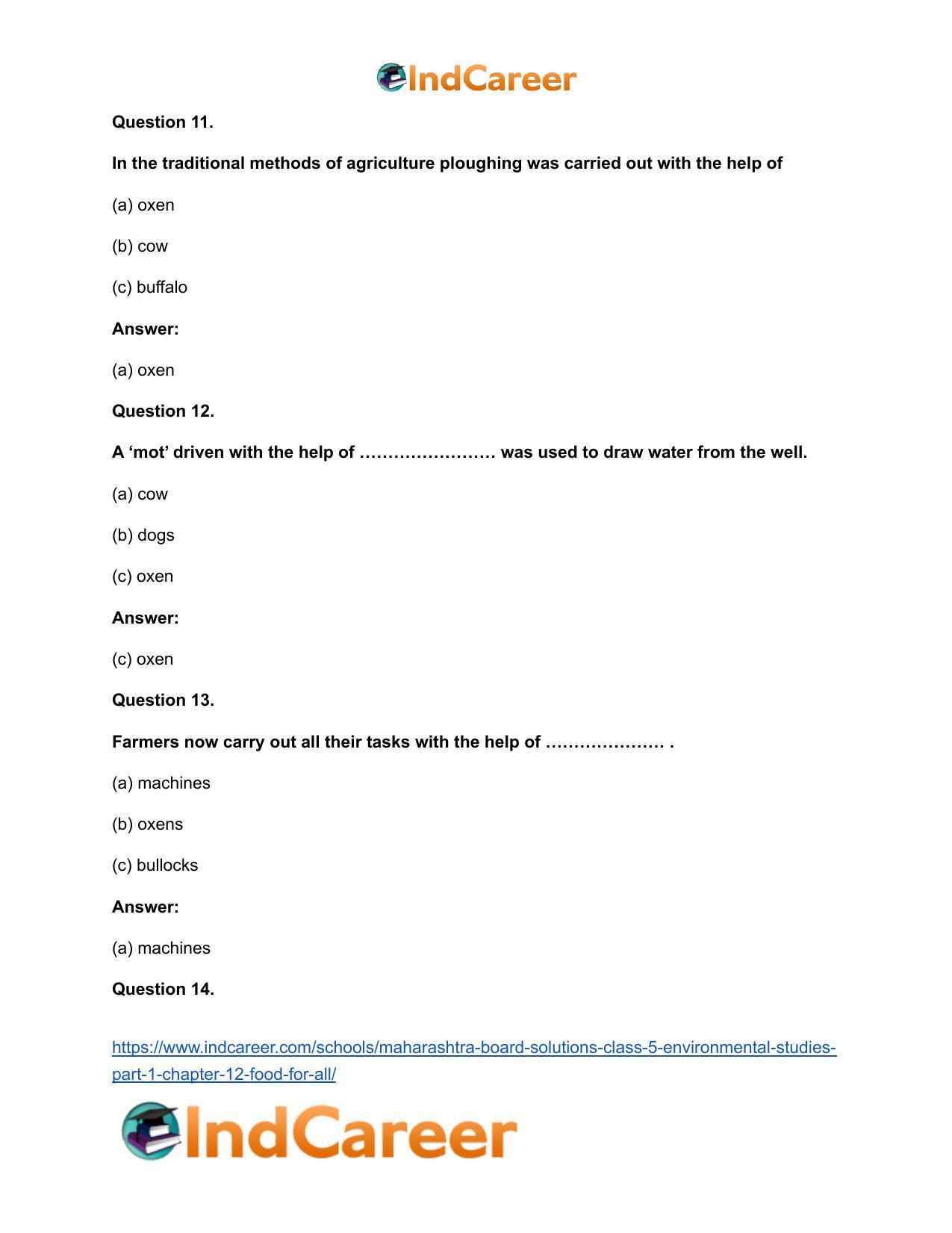 Maharashtra Board Solutions Class 5-Environmental Studies (Part 1): Chapter 12- Food for All - Page 10
