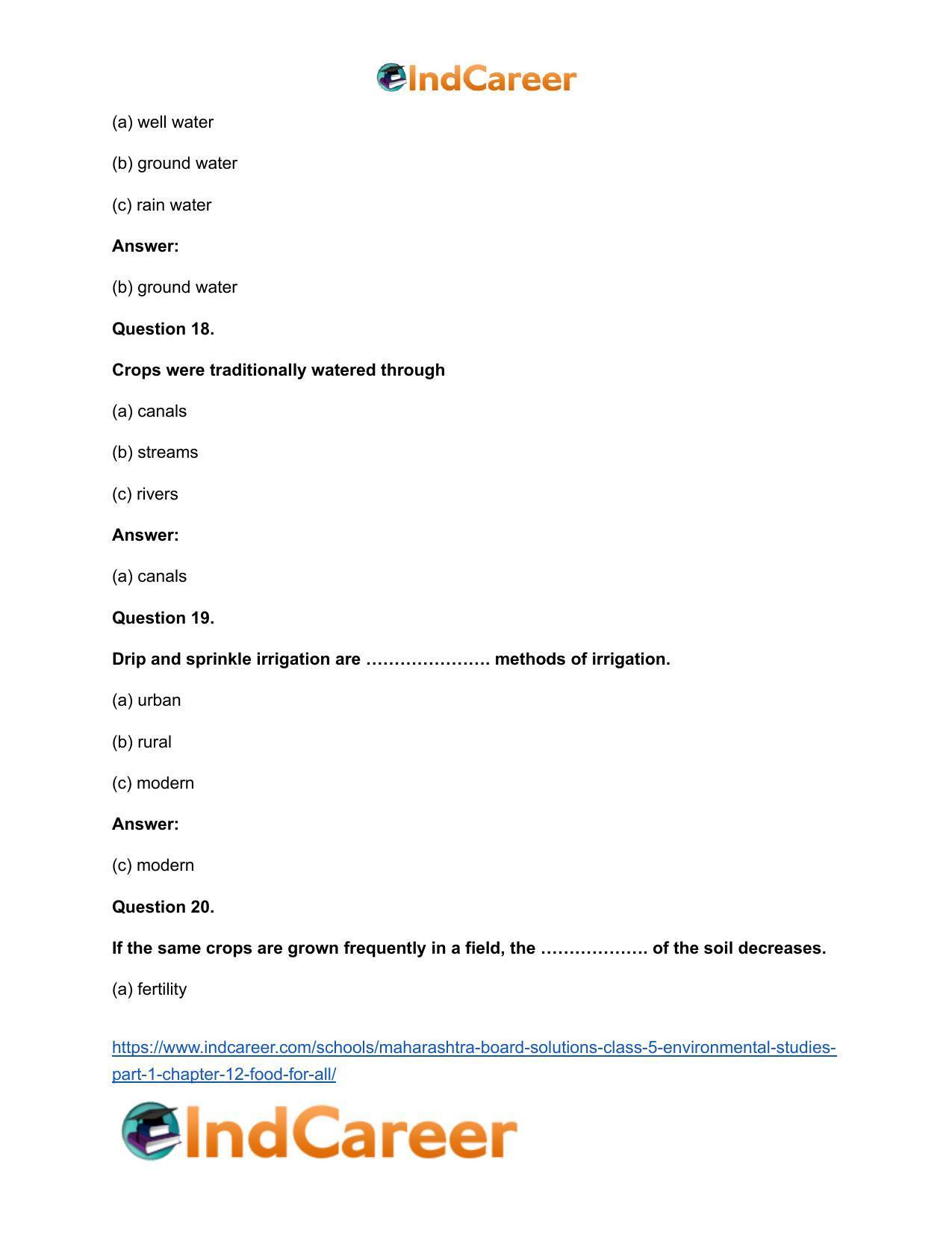 Maharashtra Board Solutions Class 5-Environmental Studies (Part 1): Chapter 12- Food for All - Page 12
