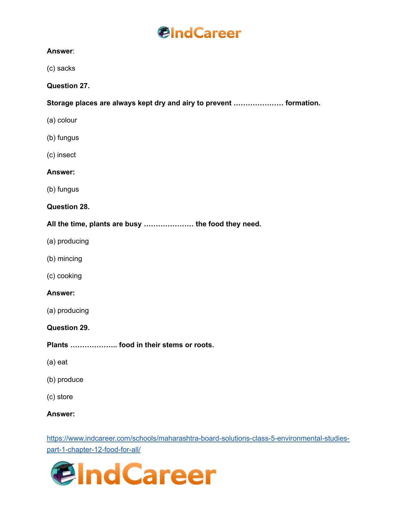 Maharashtra Board Solutions Class 5-Environmental Studies (Part 1): Chapter 12- Food for All - Page 15