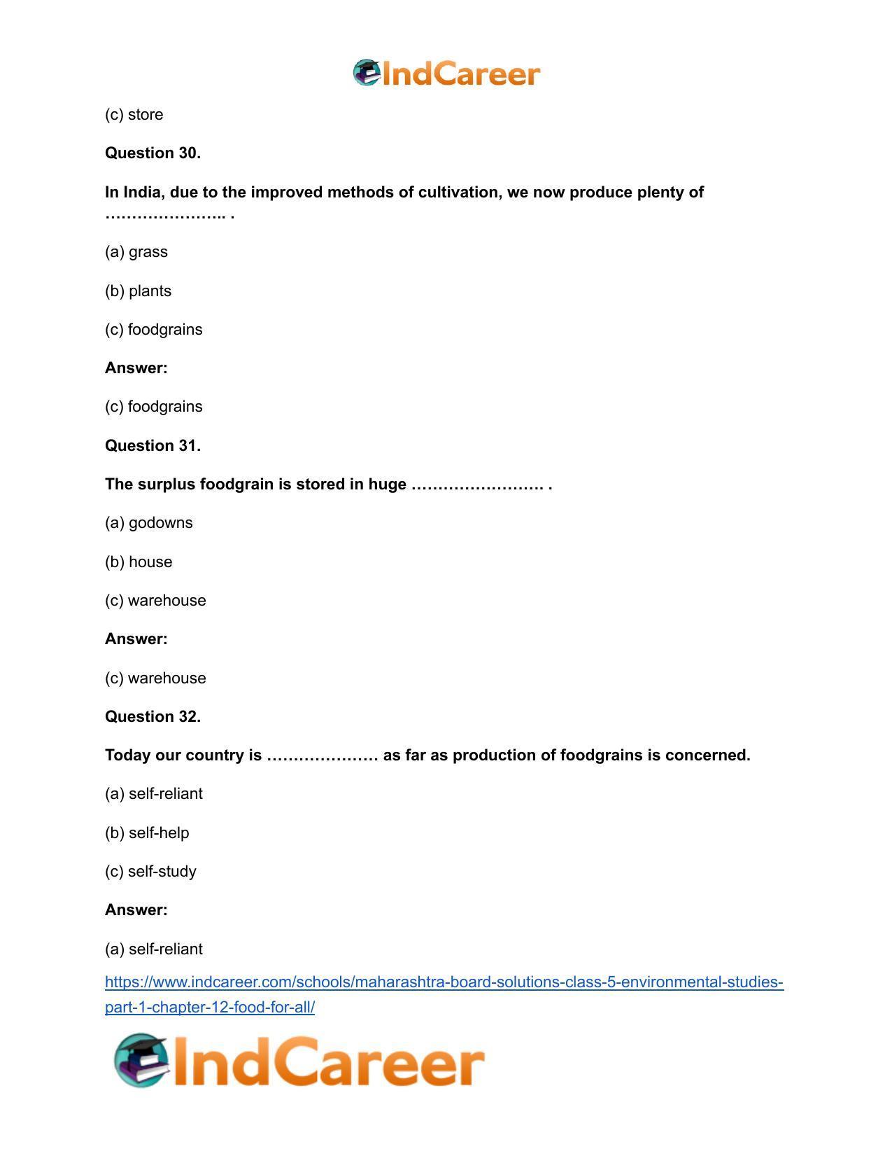Maharashtra Board Solutions Class 5-Environmental Studies (Part 1): Chapter 12- Food for All - Page 16