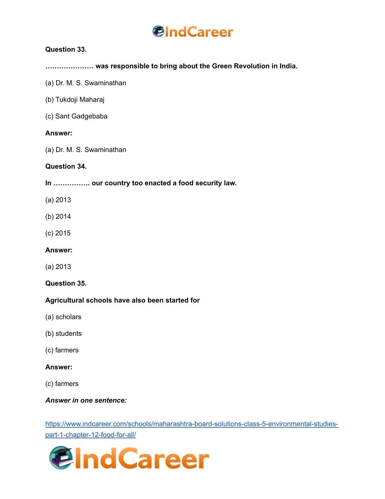 Maharashtra Board Solutions Class 5-Environmental Studies (Part 1): Chapter 12- Food for All - Page 17