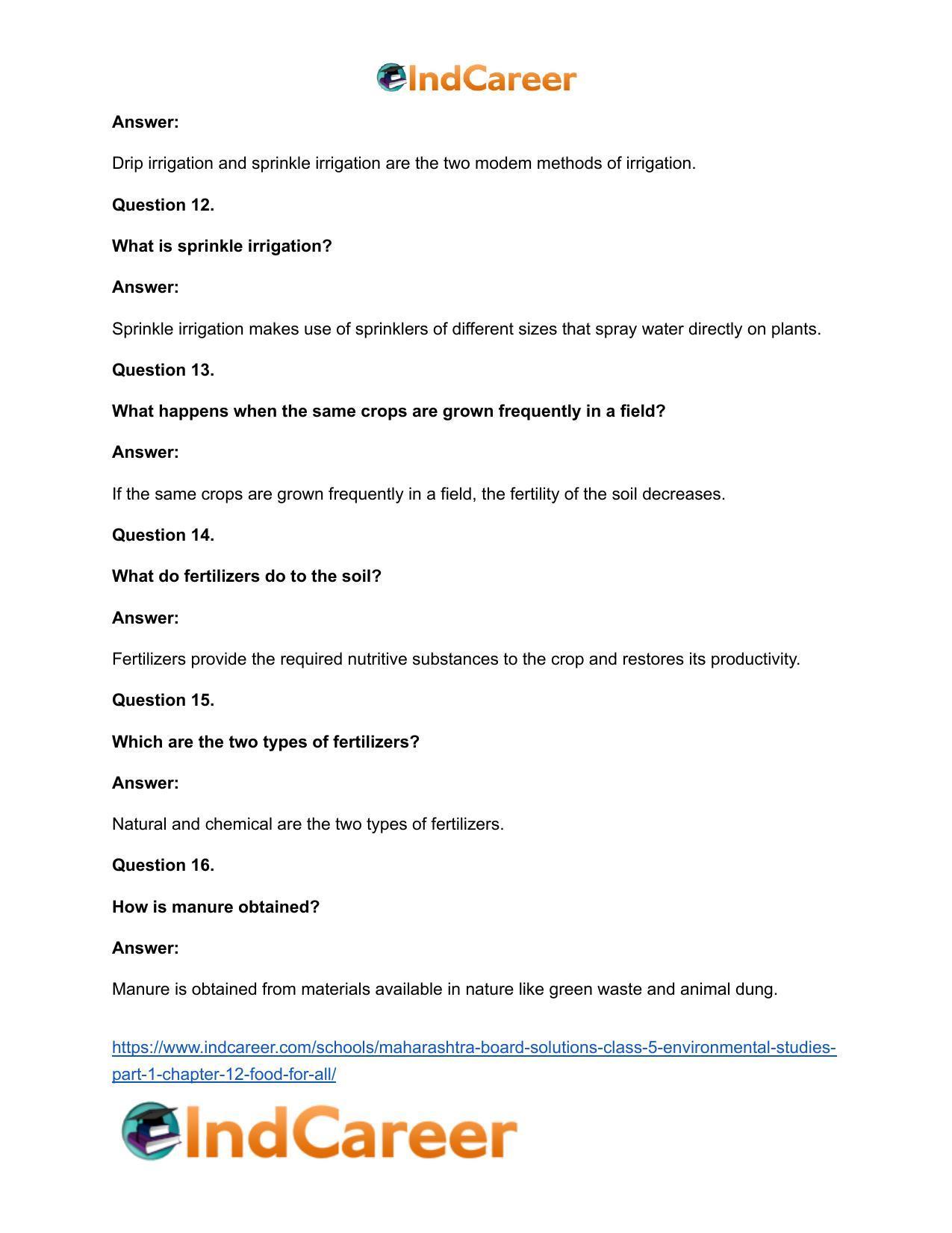 Maharashtra Board Solutions Class 5-Environmental Studies (Part 1): Chapter 12- Food for All - Page 20