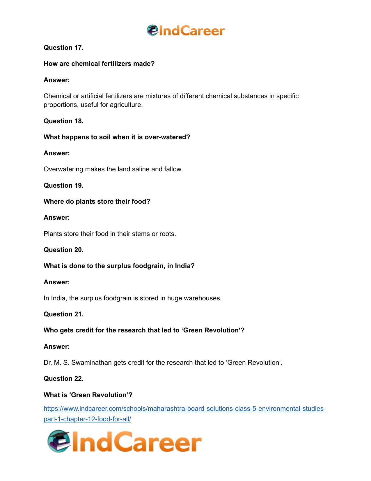 Maharashtra Board Solutions Class 5-Environmental Studies (Part 1): Chapter 12- Food for All - Page 21