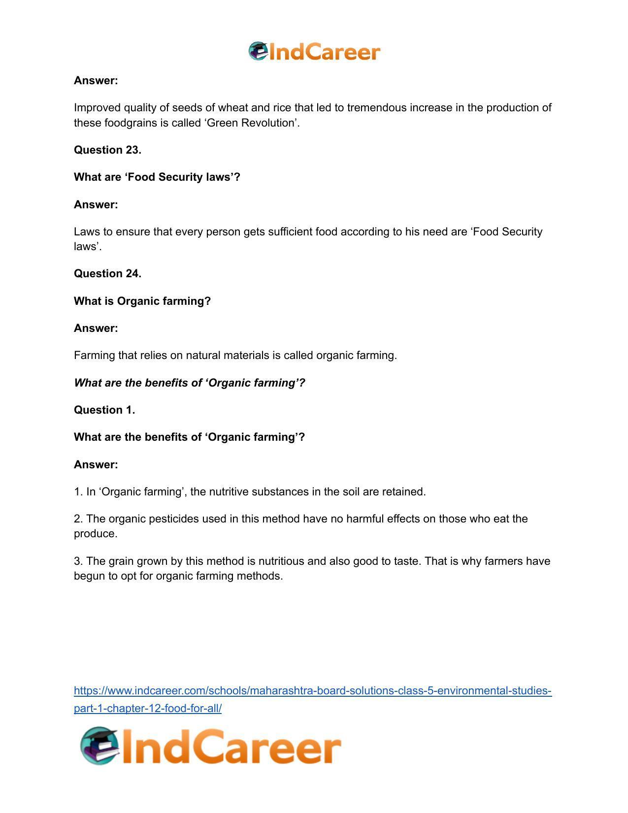 Maharashtra Board Solutions Class 5-Environmental Studies (Part 1): Chapter 12- Food for All - Page 22