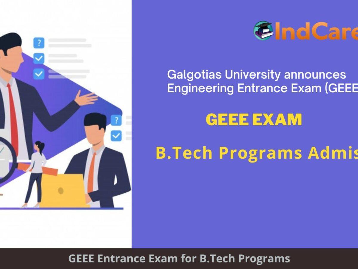 GEEE B.Tech Exam