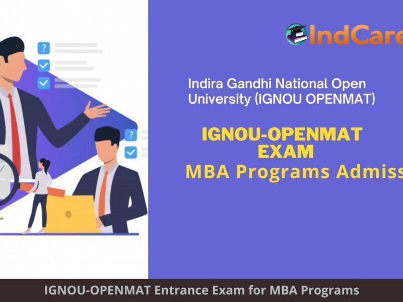 IGNOU OPENMAT Entrance Test (OPENMAT) Exam