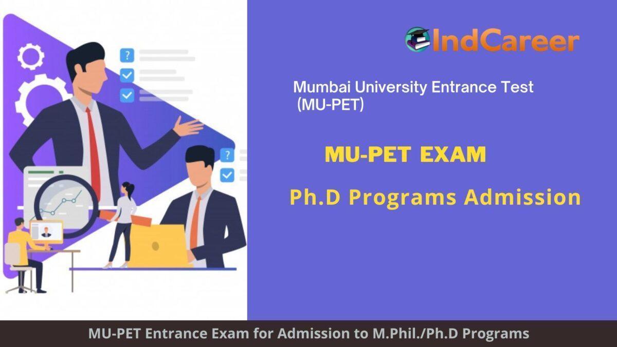 MU-PET Ph.D Exam, Madurai announces Exam Dates, Application Form, Eligibility Criteria Programs