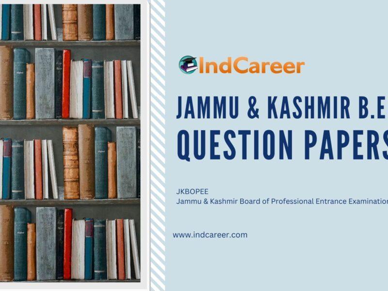Jammu & Kashmir B.Ed Question Papers