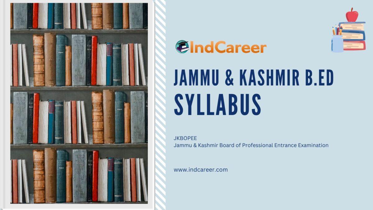 Jammu & Kashmir B.Ed Syllabus