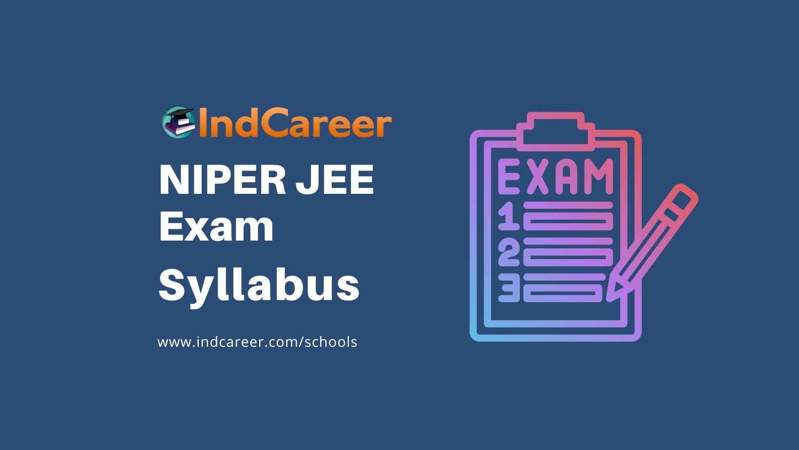 NIPER JEE Syllabus