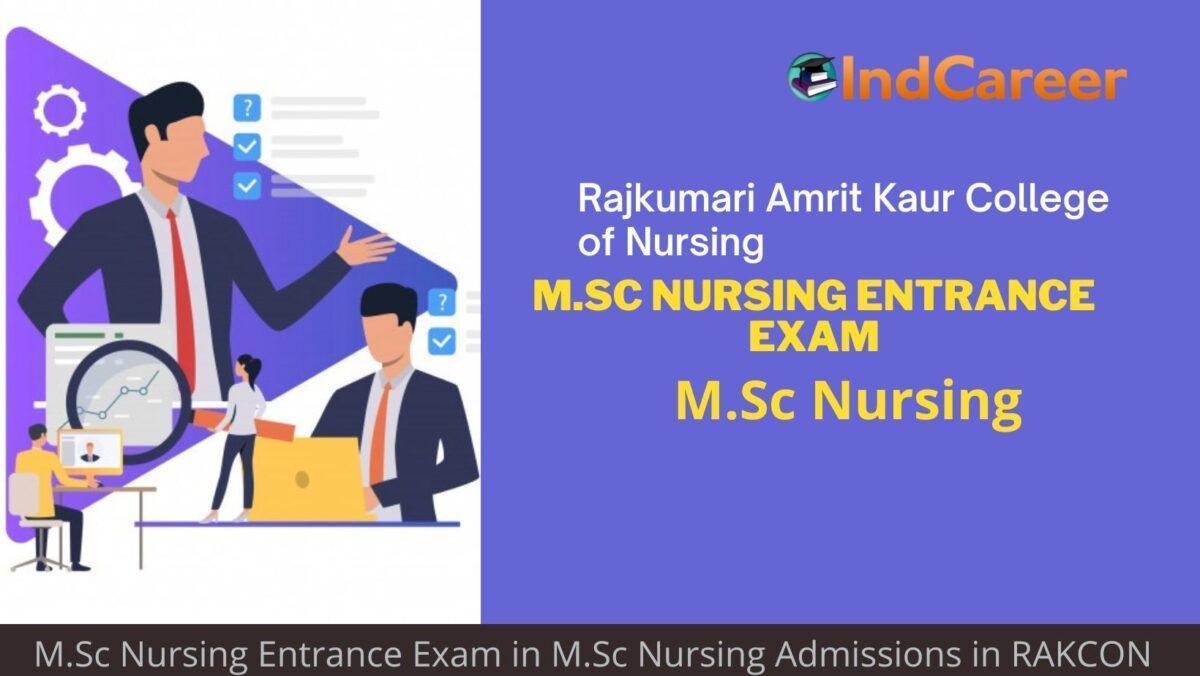 RAKCON M.Sc Nursing Entrance Exam