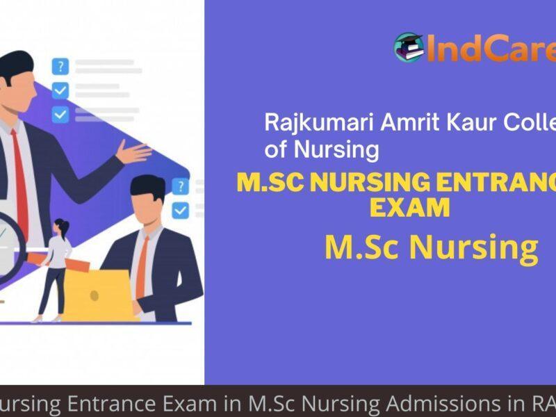 RAKCON M.Sc Nursing Entrance Exam