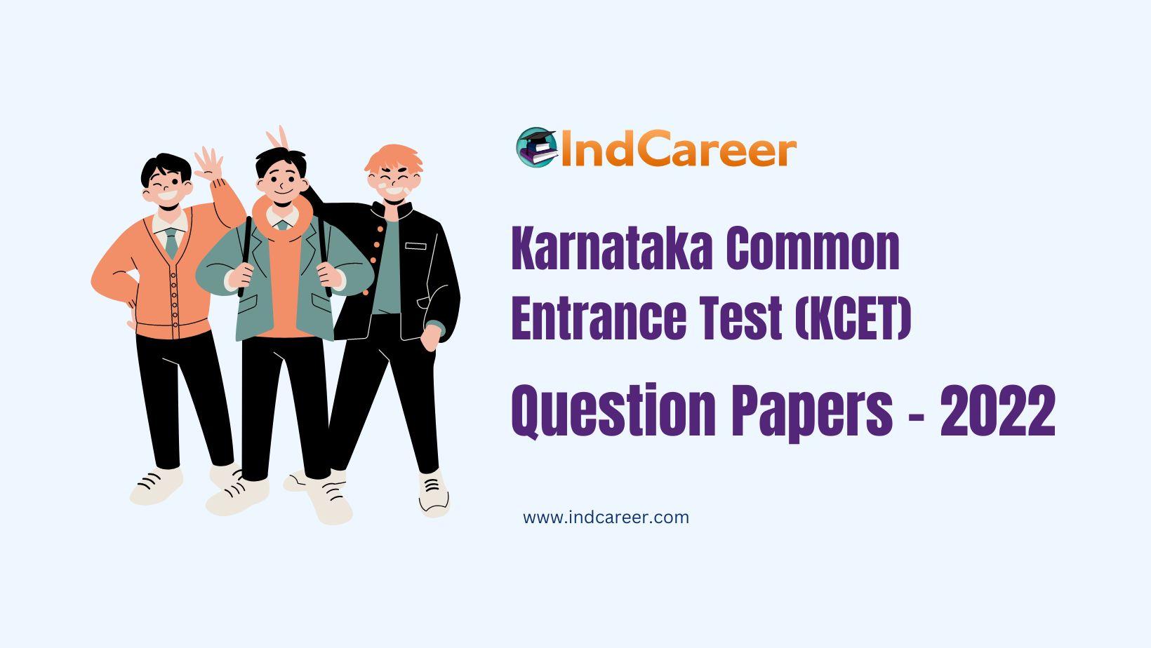 KCET 2022 Question Papers