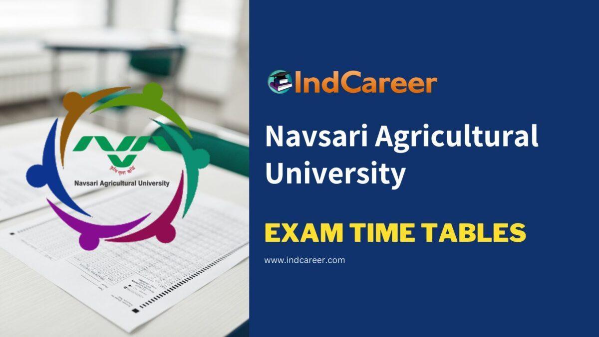 Navsari Agricultural University Exam Time Tables