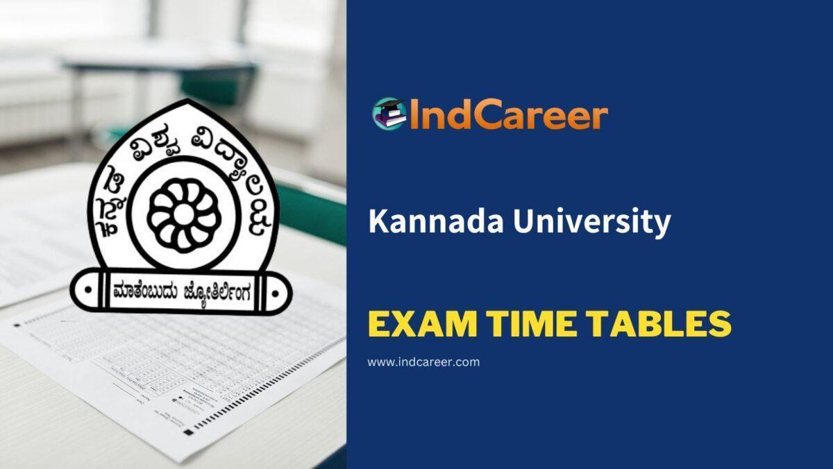 Kannada University Exam Time Tables