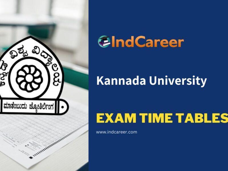 Kannada University Exam Time Tables