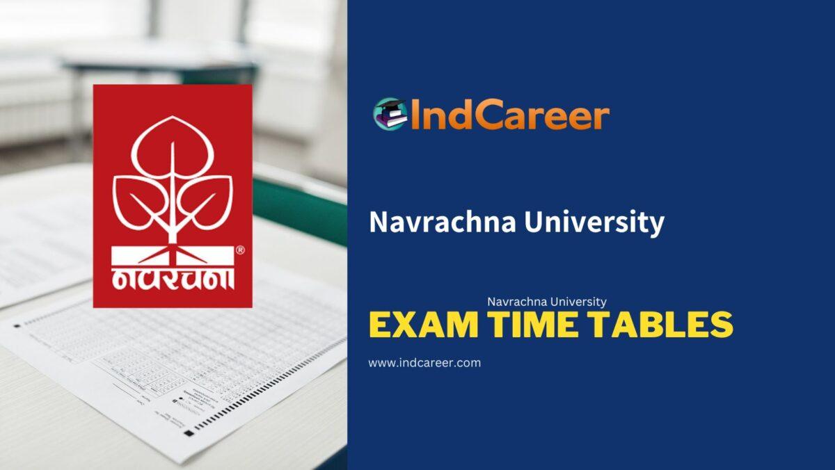 Navrachna University Exam Time Tables