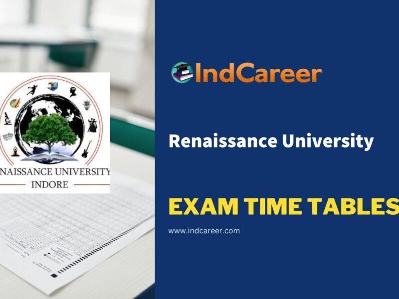 Renaissance University Exam Time Tables