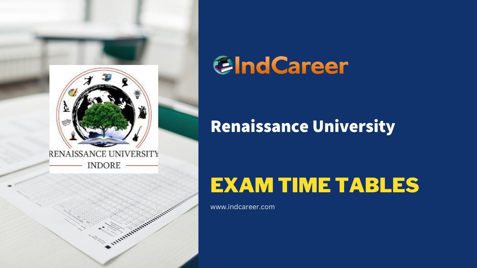 Renaissance University Exam Time Tables