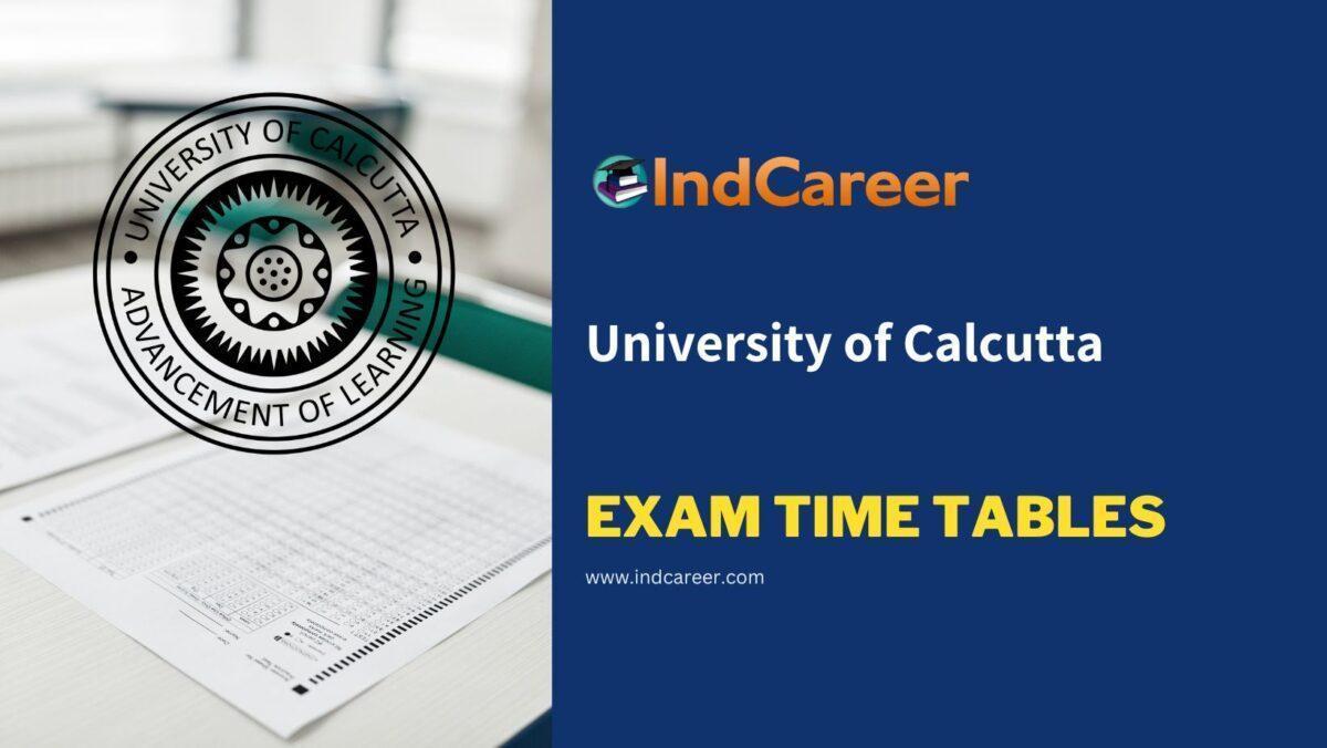 University of Calcutta Exam Time Tables