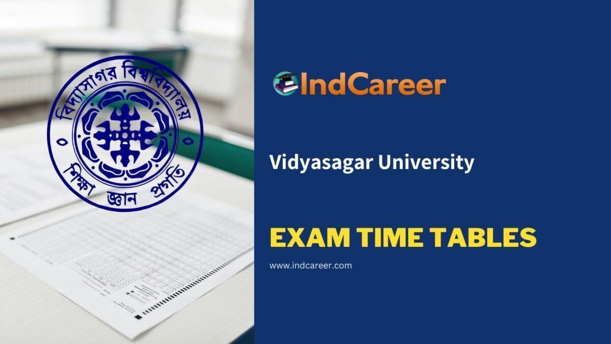 Vidyasagar University Exam Time Tables