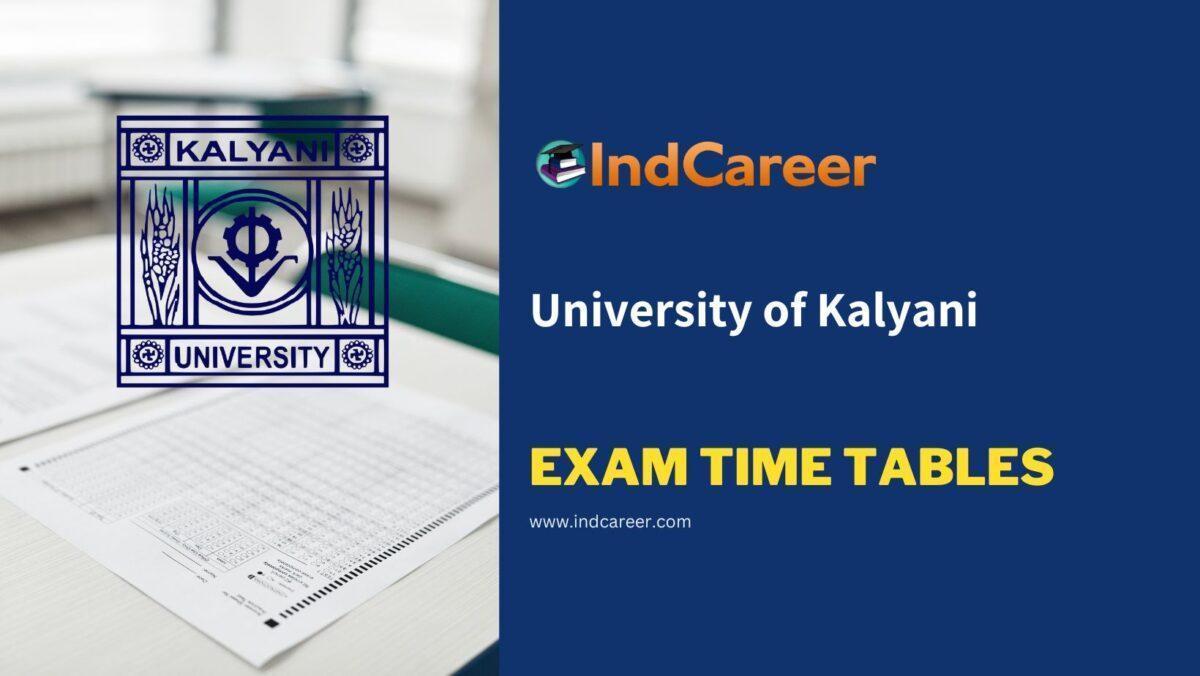 University of Kalyani Exam Time Tables