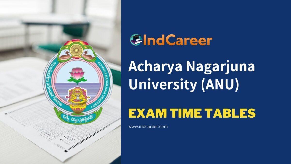 Acharya Nagarjuna University (ANU) Exam Time Tables