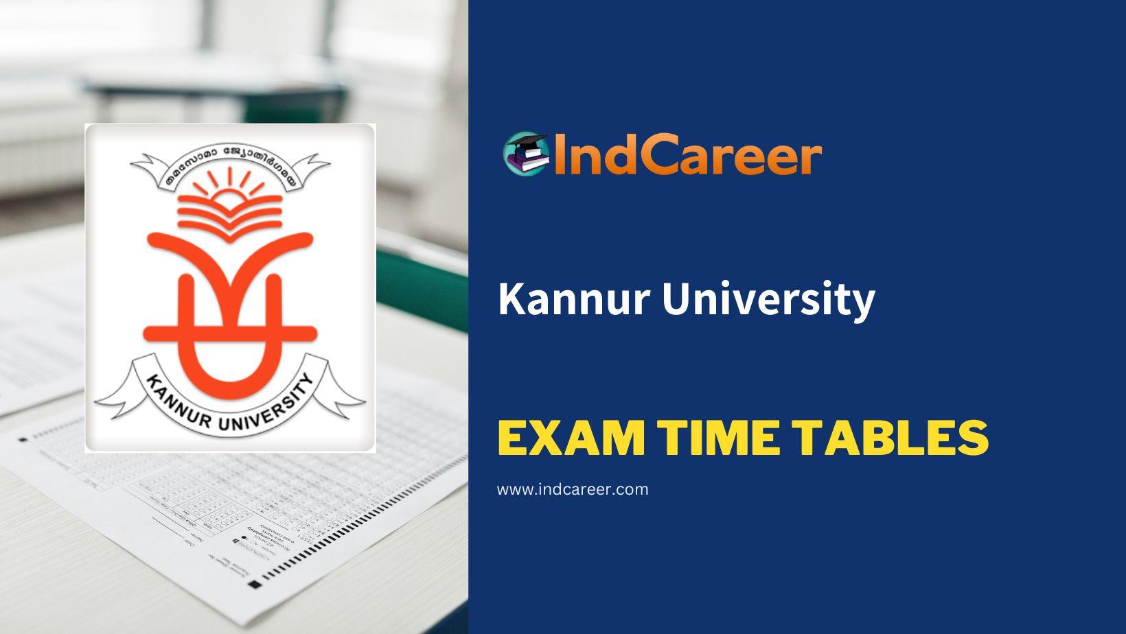 Kannur University Time Table 2024 (Announced) kannuruniversity.ac.in  Download Kannur University Date Sheet Here - News