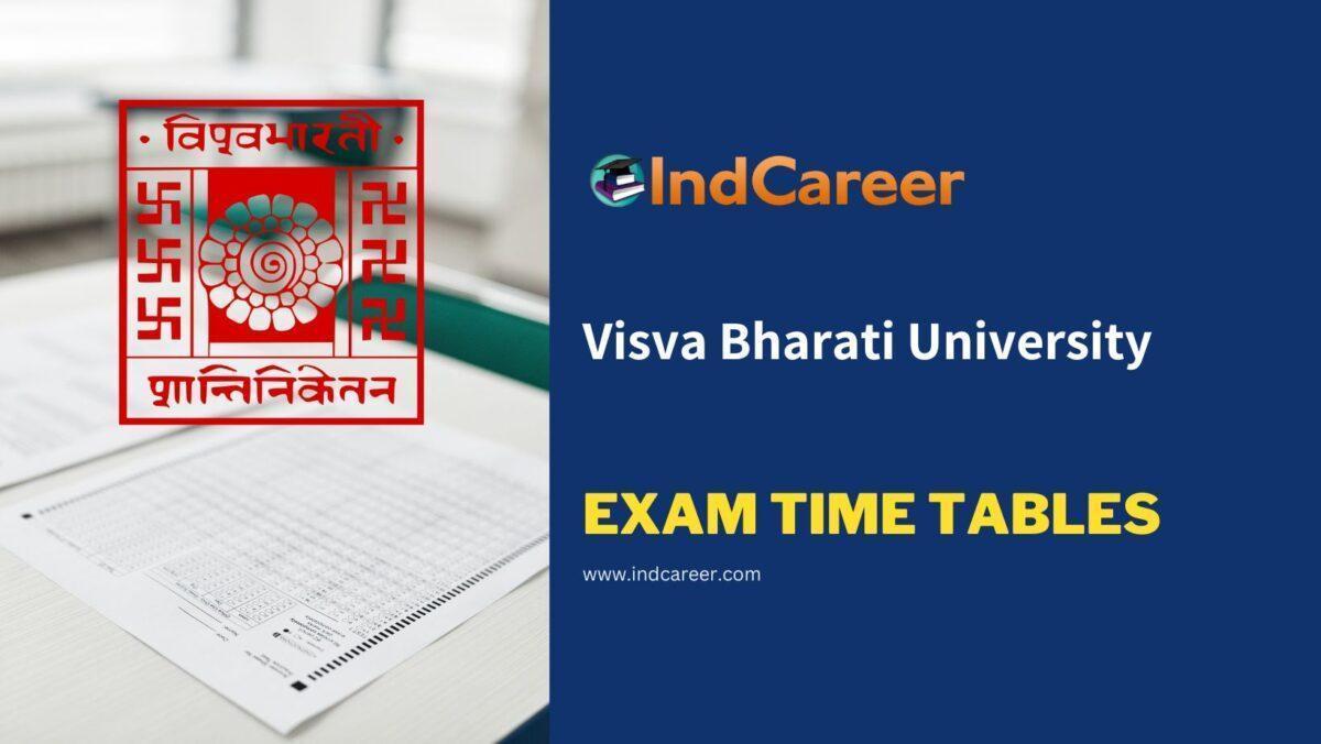 Visva Bharati University Exam Time Tables