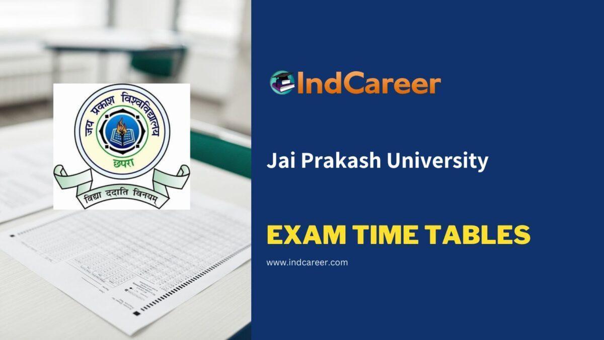 Jai Prakash University Exam Time Tables