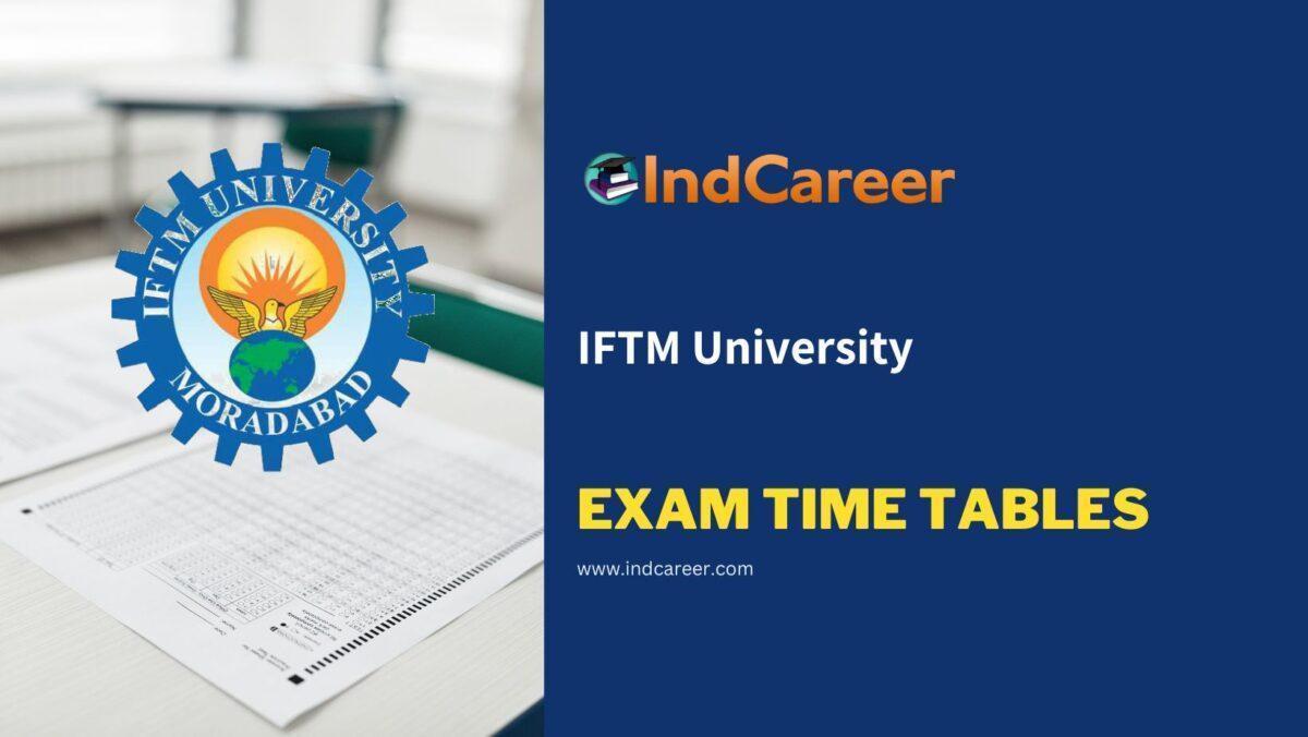 IFTM University Exam Time Tables