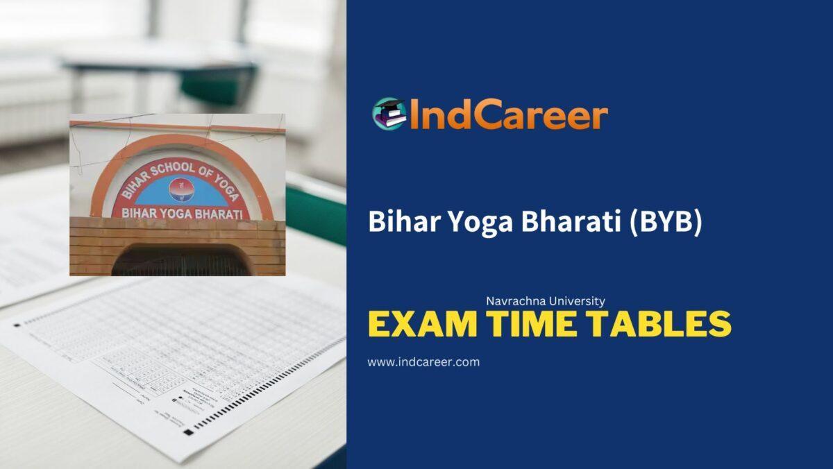 Bihar Yoga Bharati (BYB) Exam Time Tables