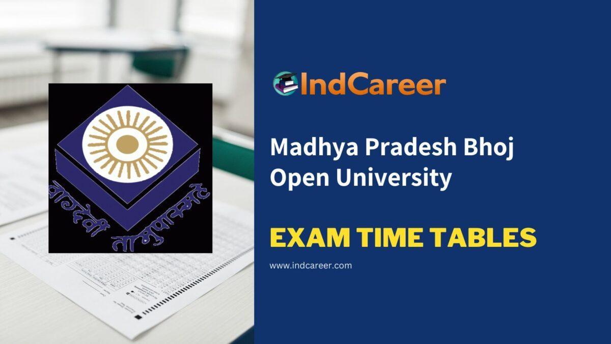 Madhya Pradesh Bhoj Open University Exam Time Tables