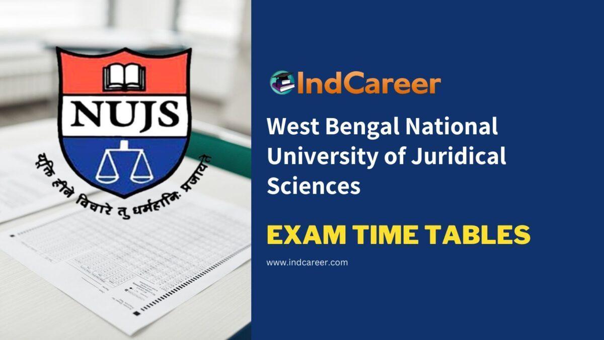 West Bengal National University of Juridical Sciences Exam Time Tables