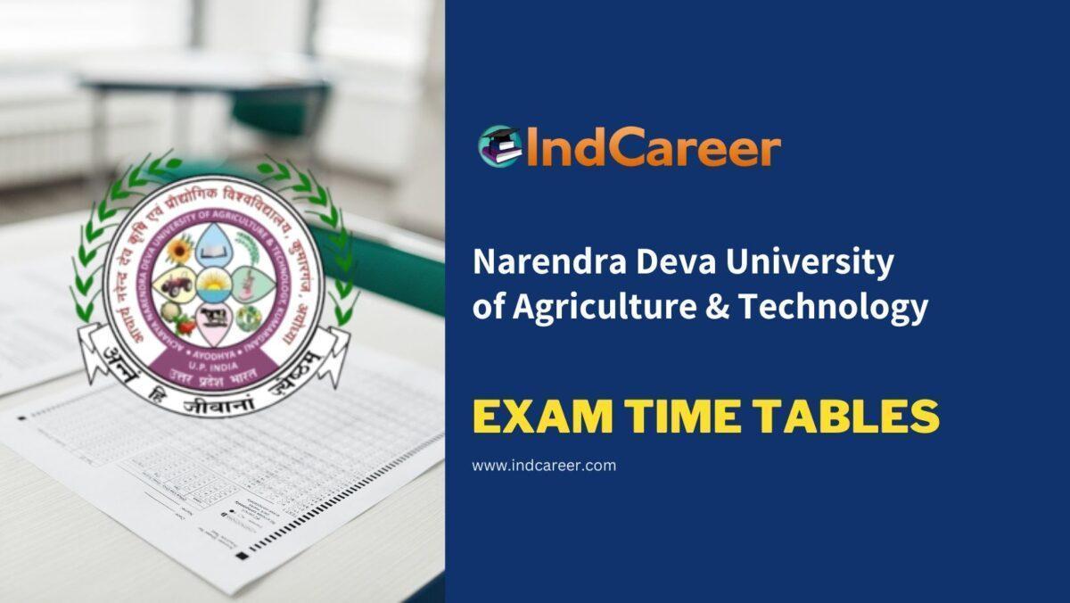 Narendra Deva University of Agriculture & Technology Exam Time Tables
