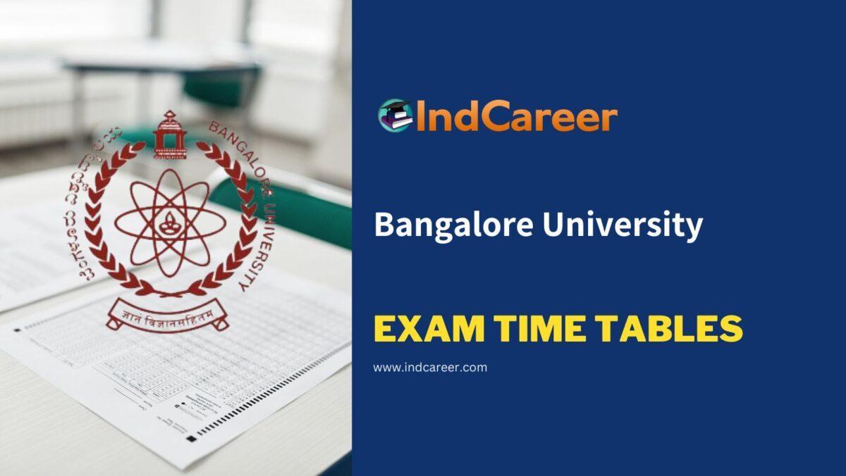 Bangalore University Exam Time Tables IndCareer